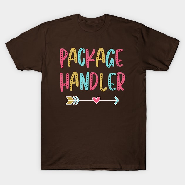 Package Handler - Fun & Casual Boho Design T-Shirt by best-vibes-only